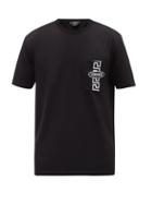 Mens Rtw Versace - Embroidered-logo Cotton-jersey T-shirt - Mens - Black