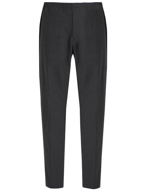 Matchesfashion.com Acne Studios - Ari Drawstring Waist Wool Blend Trousers - Mens - Dark Grey