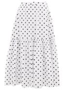 Matchesfashion.com Staud - Polka-dot Cotton-blend Skirt - Womens - Black White