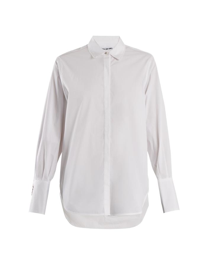 Elizabeth And James Jasper Cotton-blend Poplin Shirt