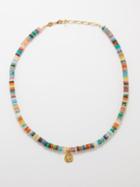 Anni Lu - Good Vibrations Beaded 18kt Gold-plated Necklace - Womens - Multi