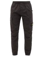 Stone Island - Logo-patch Cotton-tela Cargo Trousers - Mens - Black