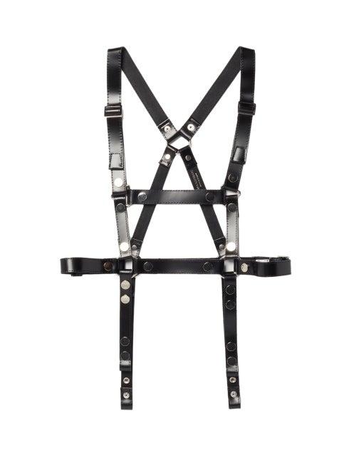 Matchesfashion.com Junya Watanabe - Studded Leather Harness Belt - Womens - Black