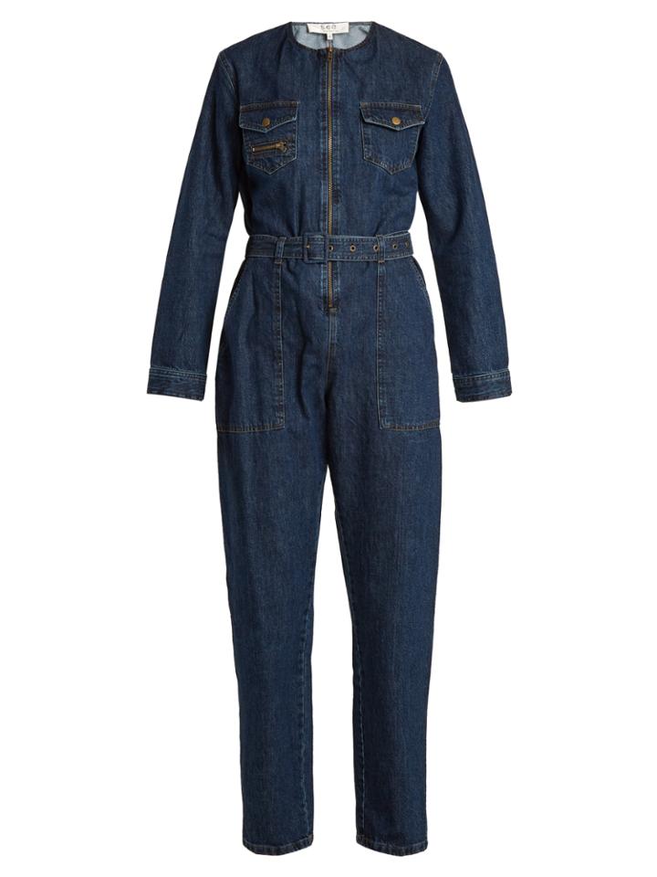 Sea Amelia Patch-pocket Denim Jumpsuit