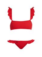 Fendi Rouches Ruffle-trimmed Bikini