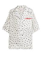 Matchesfashion.com Charles Jeffrey Loverboy - Polka Dot Print Silk Bowling Shirt - Womens - White Multi