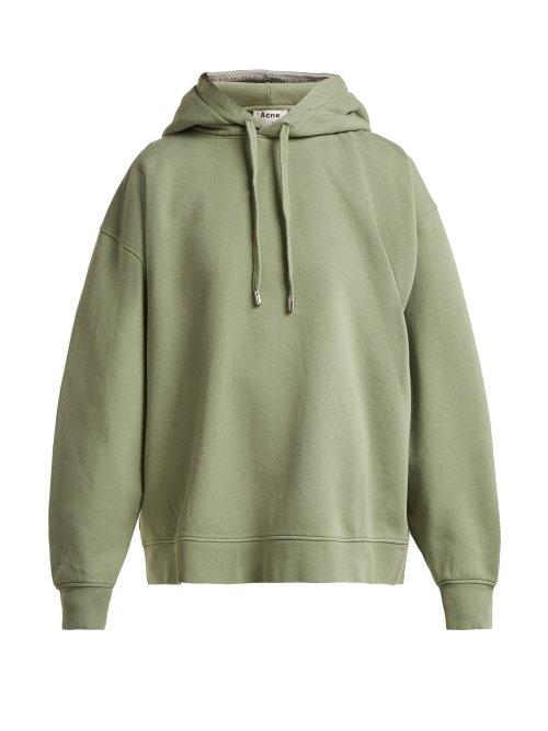 Matchesfashion.com Acne Studios - Yala Cotton Jersey Hooded Sweatshirt - Womens - Light Green