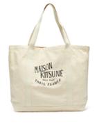 Matchesfashion.com Maison Kitsun - Palais Royal-print Cotton-canvas Tote Bag - Mens - Beige
