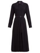 Matchesfashion.com Norma Kamali - Tie Waist Jersey Dress - Womens - Navy