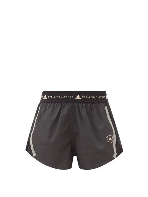 Matchesfashion.com Adidas By Stella Mccartney - Truepace Mesh-insert Recycled Fibre-blend Shorts - Womens - Black