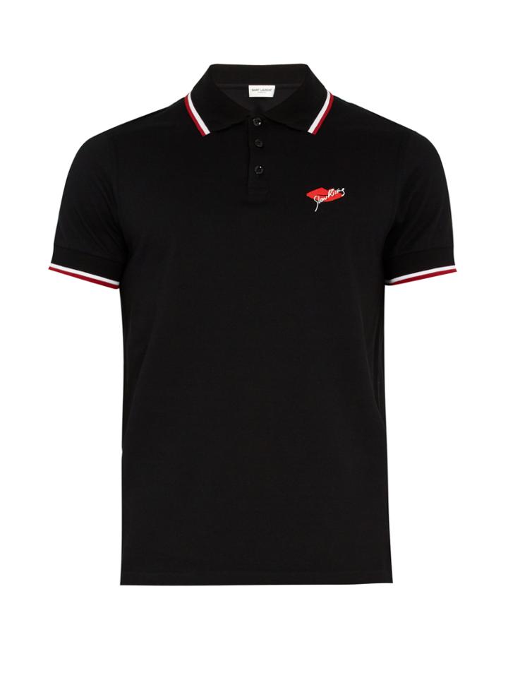 Saint Laurent Slow Kissing Cotton Polo Shirt