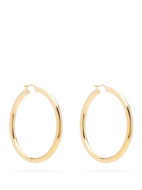 Matchesfashion.com Bottega Veneta - Hoop 18kt Gold-plated Sterling-silver Earrings - Womens - Gold