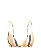 Matchesfashion.com Asceno - Striped Triangle Bikini Top - Womens - Multi Stripe