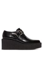 Matchesfashion.com Stella Mccartney - Buckled Patent Faux Leather Shoes - Womens - Black