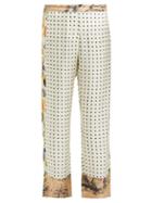 Matchesfashion.com La Prestic Ouiston - Riviera Polka Dot Silk Trousers - Womens - Cream Multi
