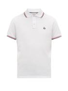 Matchesfashion.com Moncler - Tricolour Trimmed Cotton Piqu Polo Shirt - Mens - White