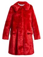 Matchesfashion.com Shrimps - Kassidy Crystal Embellished Faux Fur Coat - Womens - Red
