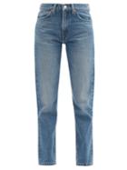 Matchesfashion.com Re/done Originals - 70s High-rise Straight-leg Cropped Jeans - Womens - Denim
