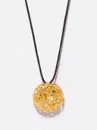 Alia Bin Omair - Equilibrium Gold-plated Pendant Cord Necklace - Womens - Yellow Gold