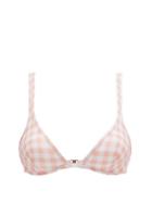 Matchesfashion.com Ephemera - Gingham-print Underwired Bikini Top - Womens - Pink Print