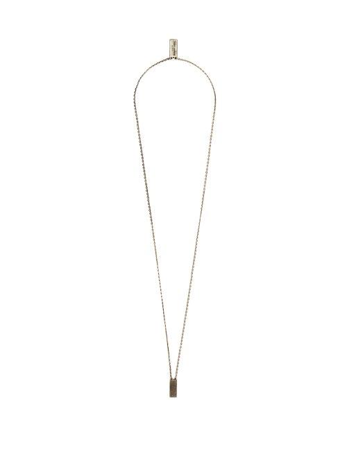 Matchesfashion.com Saint Laurent - Logo Charm Necklace - Mens - Silver