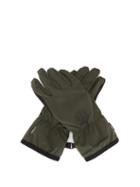 Matchesfashion.com Stone Island - Compass Logo-print Soft Shell-r Gloves - Mens - Dark Green