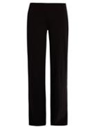 Ladies Lingerie Skin - Double-layer Pima-cotton Pyjama Trousers - Womens - Black