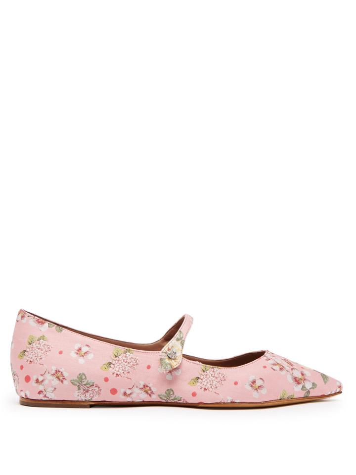 Tabitha Simmons Hermione Floral-jacquard Flats