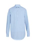 Matchesfashion.com Gucci - Striped Cotton Shirt - Mens - Blue