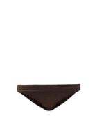 Matchesfashion.com Heidi Klein - Solta Hgh-rise Fold-over Bikini Briefs - Womens - Brown