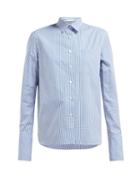 Matchesfashion.com Summa - Checked Cotton Poplin Shirt - Womens - Blue Multi