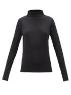 Jil Sander - Crinkle-effect Cotton-jersey Long-sleeved Top - Womens - Black