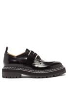 Proenza Schouler - Buckled Leather Shoes - Womens - Black