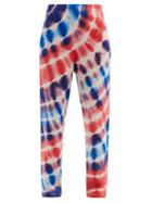 Matchesfashion.com The Elder Statesman - Radiate Surf Tie-dye Cashmere Track Pants - Womens - Blue Multi