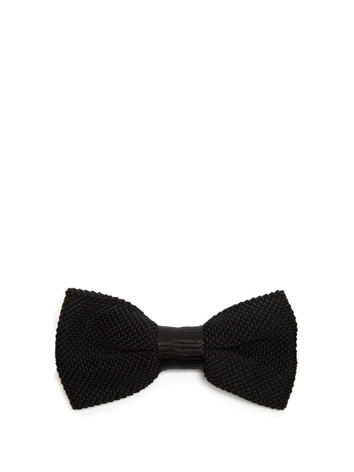 Dunhill Knitted-silk Bow Tie