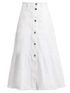 Valentino High-waisted Denim Skirt