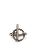 Matchesfashion.com Ann Demeulemeester - Circle Lock Sterling Silver Ring - Mens - Silver