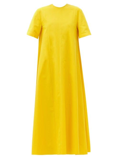 Matchesfashion.com Maison Rabih Kayrouz - A-line Cotton-poplin Maxi Dress - Womens - Yellow
