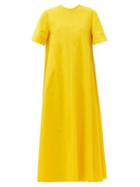 Matchesfashion.com Maison Rabih Kayrouz - A-line Cotton-poplin Maxi Dress - Womens - Yellow