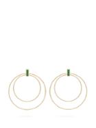 Ileana Makri Double Orbit Emerald & 18kt Gold Earrings