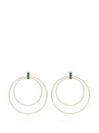 Ileana Makri Double Orbit Emerald & 18kt Gold Earrings