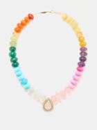Jacquie Aiche - Diamond, Opal, Quartz & 14kt Gold Necklace - Womens - Multi