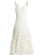 Rebecca Taylor Adriana Laced-back Broderie-anglaise Cotton Dress
