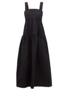 Matchesfashion.com Three Graces London - Cosette Cotton-poplin Dress - Womens - Black
