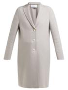 Matchesfashion.com Harris Wharf London - Single Breasted Pressed Wool Coat - Womens - Light Grey