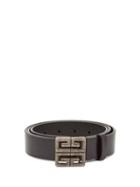 Matchesfashion.com Givenchy - 4g Logo Buckle Leather Belt - Mens - Black