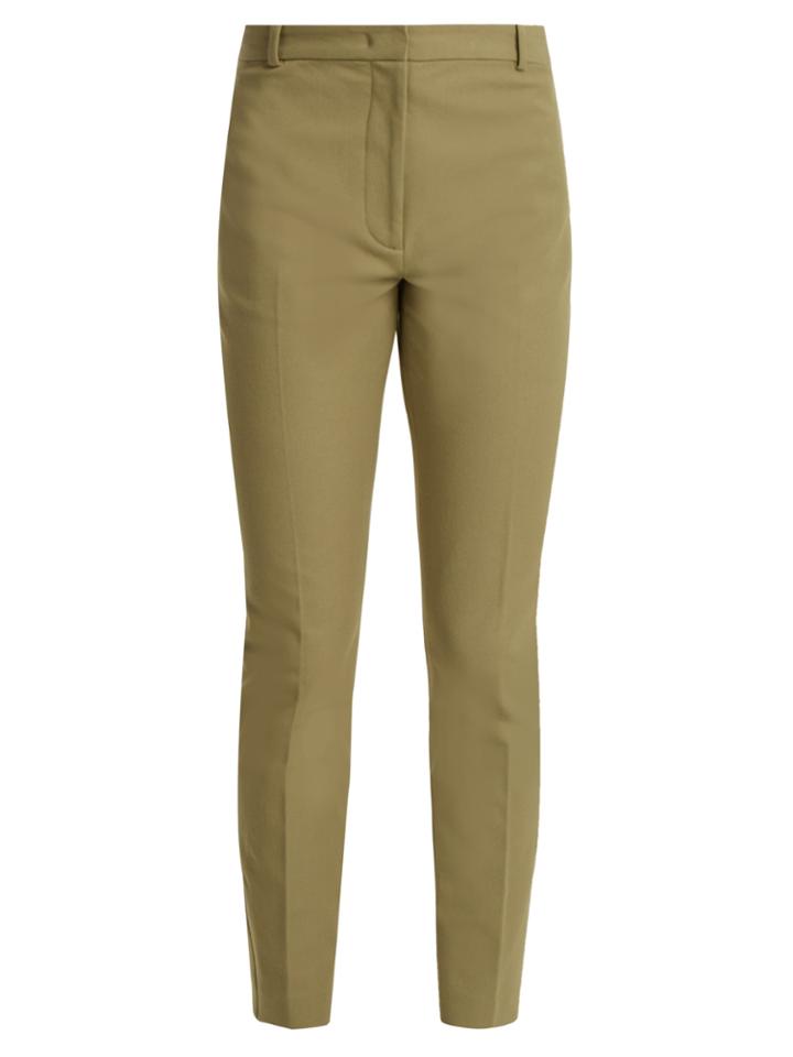 Joseph Zoom Mid-rise Gabardine Cropped Trousers