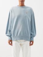 Acne Studios - Face-patch Cotton-jersey Sweatshirt - Womens - Light Blue