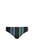 Matchesfashion.com Commas - Striped Mid Rise Swim Trunks - Mens - Blue Multi