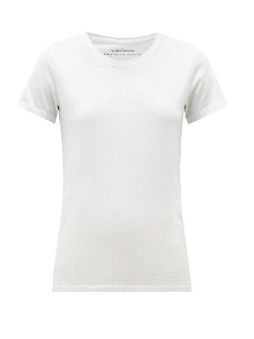 Matchesfashion.com Another Tomorrow - Round-neck Organic-cotton T-shirt - Womens - White